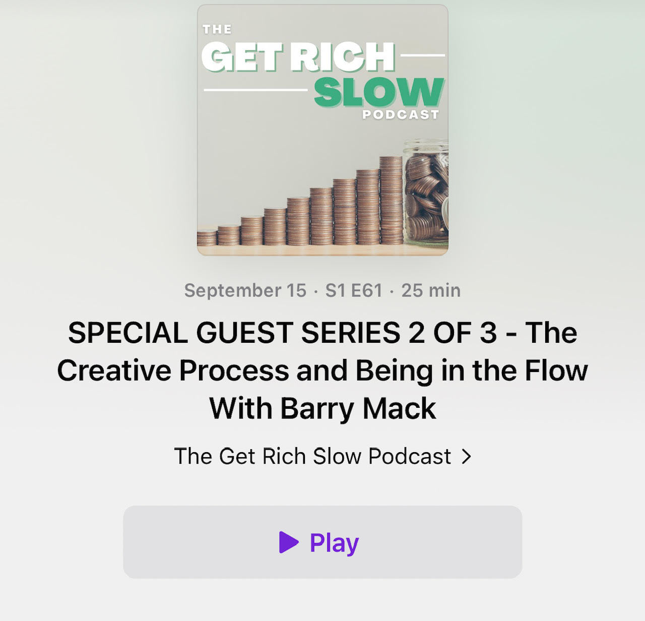The Get Rich Slow Podcast 2 of 3